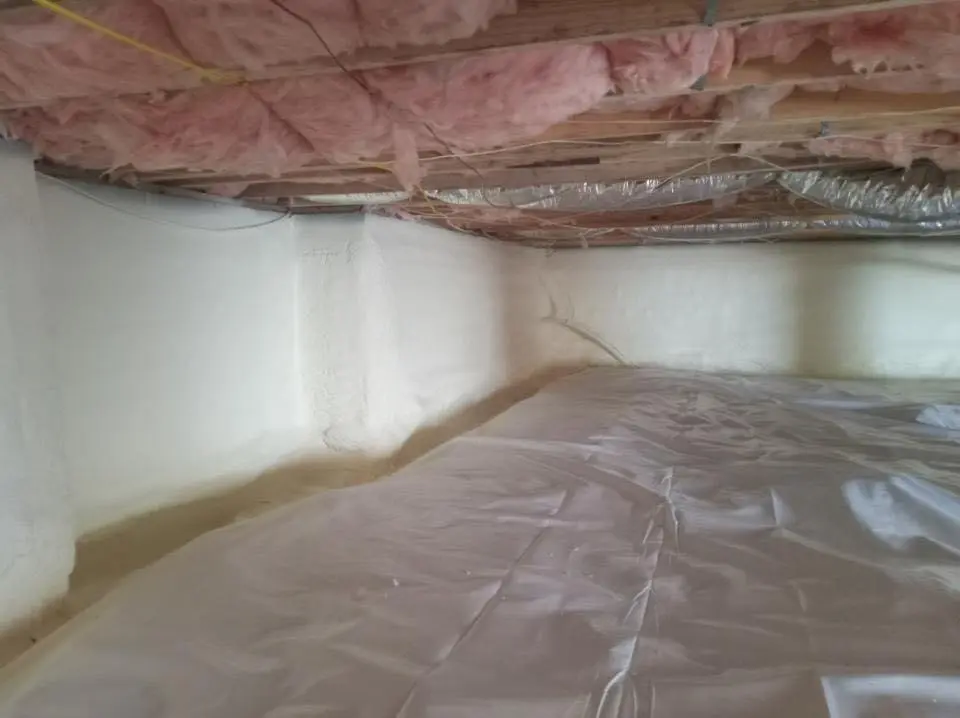 Crawl space encapsulation with closed-cell spray foam for Spray Foam Roofing in Hewitt