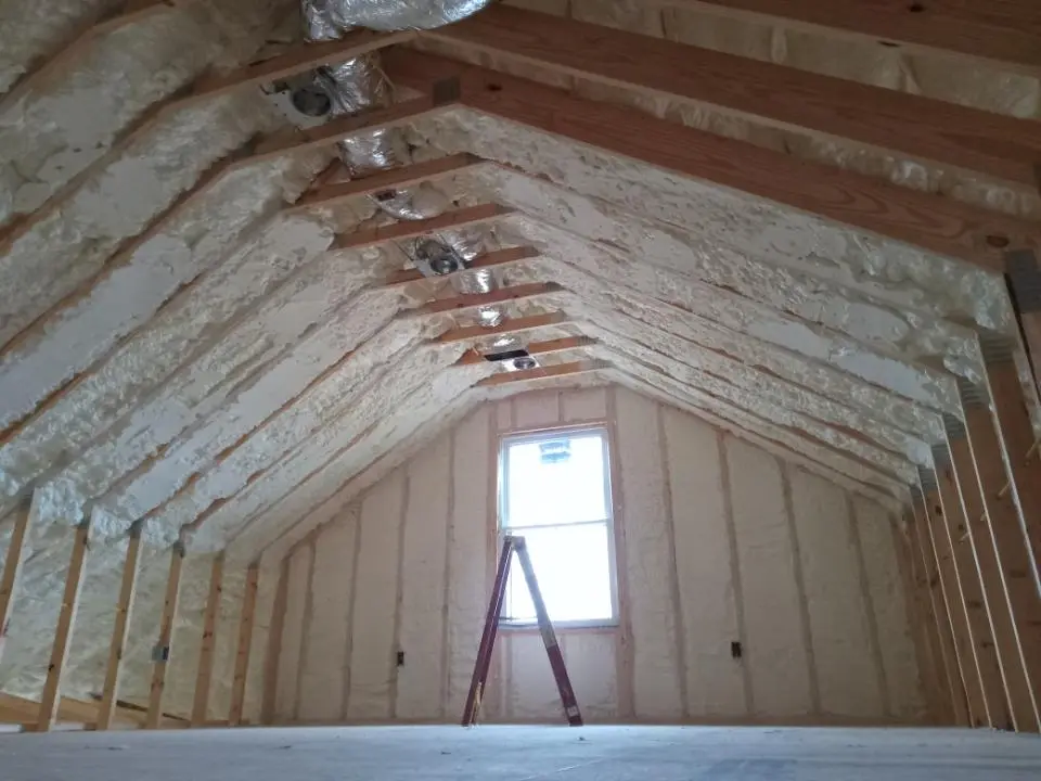 Spray foam roofing application for Crawl Space Insulation project in Hewitt